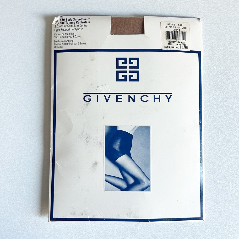 NEW Givenchy Womens Vintage Body Smoothers Hip and Tummy Controle Pantyhose Nude